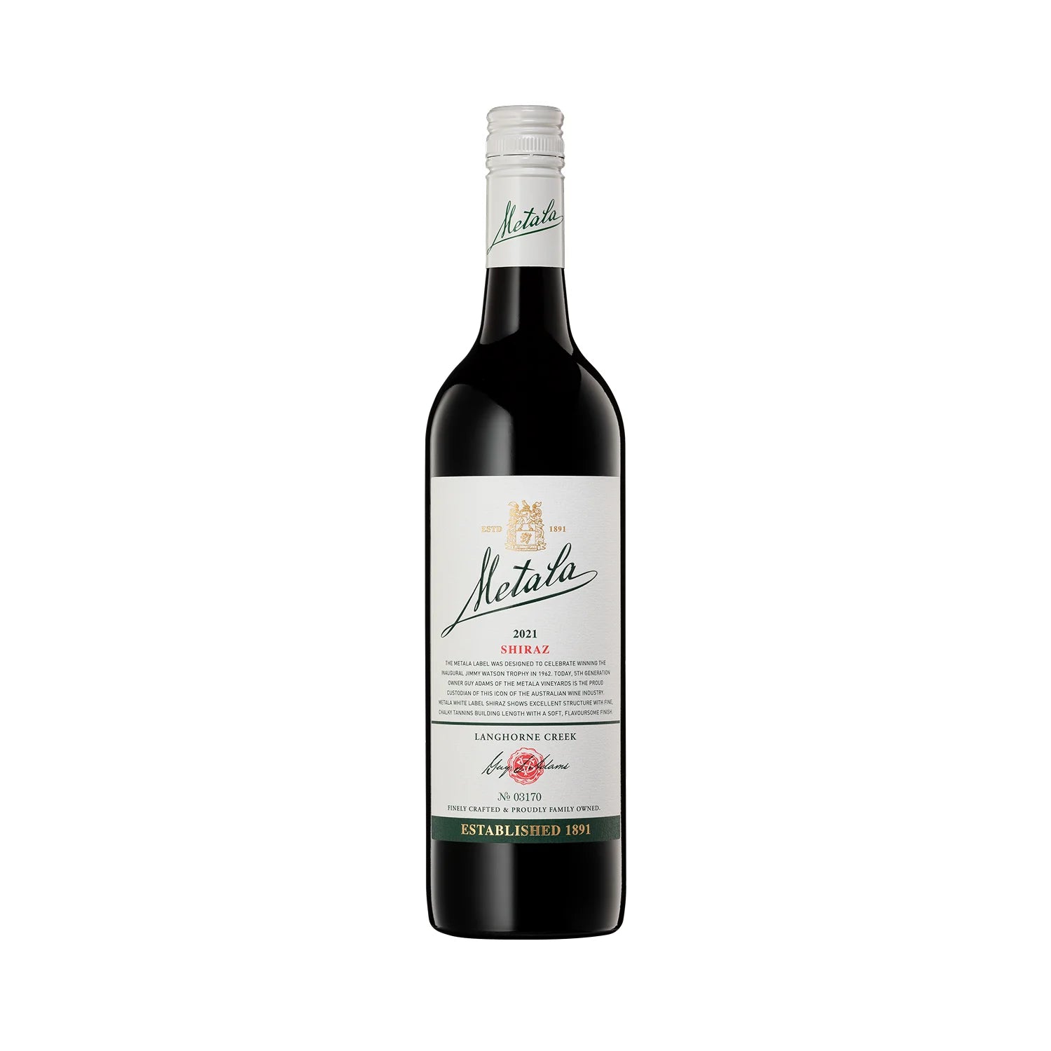 2021 Metala Langhorne Creek White Label Shiraz